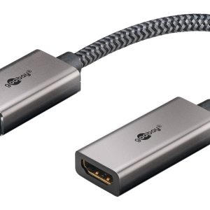 GOOBAY αντάπτορας DisplayPort σε HDMI 75271, 4K/60Hz, 0.2m, γκρι 1 GOOBAY αντάπτορας DisplayPort σε HDMI 75271