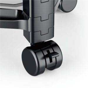 BRATECK ραφιέρα δαπέδου AMS-5L με ροδάκια, 3 ράφια, 50x33x63.5cm, έως 10kg, μαύρη 3 50x33x63.5cm