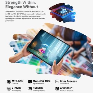 TECLAST tablet ArtPad Pro με στυλό αφής, 12.7", 8/256GB, 4G, Android 15, 10000mAh, γκρι 3 8/256GB