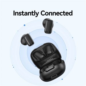 USAMS earphones με θήκη φόρτισης ID25, TWS, Φ13mm, 30/230mAh, μαύρα 3 Φ13mm