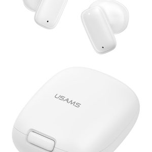 USAMS earphones με θήκη φόρτισης ID25, TWS, Φ13mm, 30/230mAh, λευκά 1 USAMS earphones με θήκη φόρτισης ID25