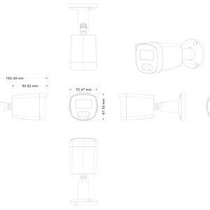 LONGSE IP κάμερα BMSC-2FCV2RC-28PMTF με μικρόφωνο, 2MP, 2.8mm, αδιάβροχη IP67, PoE 3 2.8mm
