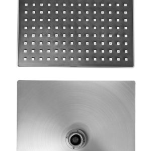 BRUNO κεφαλή ντους BRN-0266, πλαστική, τετράγωνη, 22.8 x 22.8cm, ασημί 3 τετράγωνη