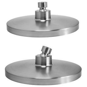 BRUNO κεφαλή ντους BRN-0267, πλαστική, στρογγυλή, Φ 20cm, ασημί 2 πλαστική