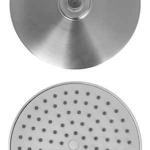 BRUNO κεφαλή ντους BRN-0267, πλαστική, στρογγυλή, Φ 20cm, ασημί 3 στρογγυλή