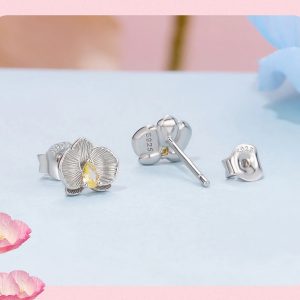 BAMOER σκουλαρίκια καρφωτά BSE1170 με κυβική ζιρκόνια, ασήμι 925, ασήμι 3 ασήμι