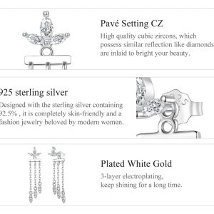 BAMOER σκουλαρίκια καρφωτά BSE1240 με κυβική ζιρκόνια, ασήμι 925, ασήμι 4 BSE1240 3