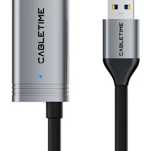 CABLETIME καλώδιο προέκτασης USB CT-AMAFA3, active, 5Gbps, 5m, μαύρο 3 5Gbps