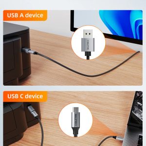 CABLETIME αντάπτορας USB-C σε USB Type B CT-CFBM2-AG, 480Mbps, γκρι 3 γκρι