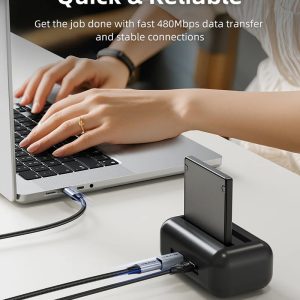 CABLETIME αντάπτορας USB-C σε USB Type B CT-CFBM2-AG, 480Mbps, γκρι 4 CT CFBM2 AG 3