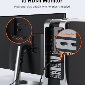 CABLETIME αντάπτορας DisplayPort σε HDMI CT-DMHF4K-AG6, 4K/60Hz, γκρι 3 γκρι