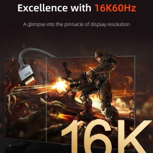 CABLETIME καλώδιο DisplayPort 2.1 CT-DP16K, VESA Certified, 16K/60Hz, 80 Gbps, 2m, μαύρο 3 16K/60Hz