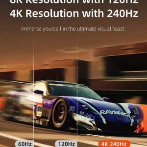 CABLETIME καλώδιο DisplayPort 2.1 CT-DP16K, VESA Certified, 16K/60Hz, 80 Gbps, 2m, μαύρο 4 80 Gbps