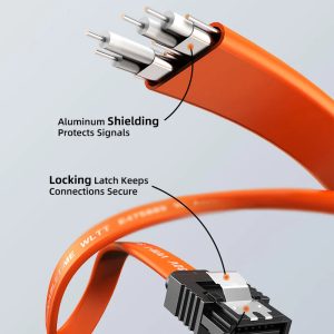 CABLETIME καλώδιο SATA III CT-SATA3, 6Gbps, 0.50m, πορτοκαλί 4 πορτοκαλί