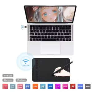 XP-PEN ταμπλέτα σχεδίασης με γραφίδα Deco Mini 7W, ασύρματη σύνδεση, 177.8x111.1mm, μαύρο 2 ασύρματη σύνδεση