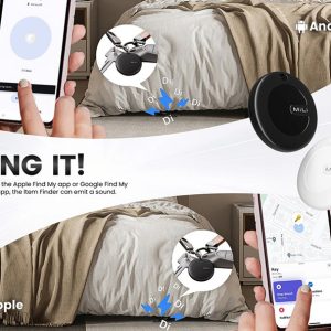 MILI smart tag MiTag Duo για iOS & Android συσκευές, Bluetooth tracker, μαύρο 3 μαύρο