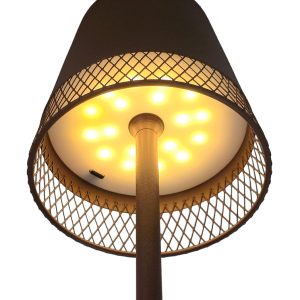 POWERTECH LED επιτραπέζιο φωτιστικό HLL-0191, ρυθμιζόμενο, επαναφορτιζόμενο, καφέ 4 καφέ