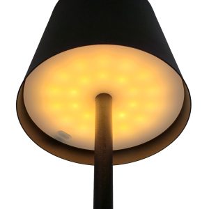 POWERTECH LED επιτραπέζιο φωτιστικό HLL-0193, ρυθμιζόμενο, επαναφορτιζόμενο, μαύρο 4 μαύρο