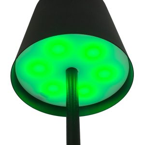 POWERTECH LED επιτραπέζιο φωτιστικό HLL-0195, RGB, ρυθμιζόμενο, επαναφορτιζόμενο, μαύρο 4 επαναφορτιζόμενο