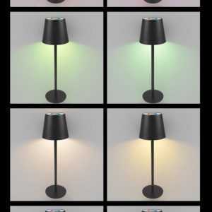 POWERTECH LED επιτραπέζιο φωτιστικό HLL-0196, RGB, ρυθμιζόμενο, επαναφορτιζόμενο, λευκό 2 RGB