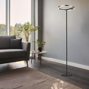 POWERTECH LED φωτιστικό δαπέδου HLL-0204, 42W, 4000K, Φ38x157cm, ασημί/μαύρο 3 4000K