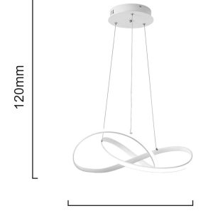 POWERTECH LED φωτιστικό οροφής HLL-0209, 48W, 4000K, Φ50cm x 120cm, λευκό 4 Φ50cm x 120cm