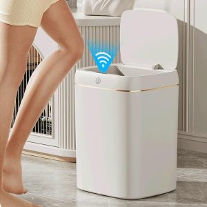 HOME USE κάδος απορριμμάτων HUH-0251 με φωτοκύτταρο, 9lt, λευκός 3 λευκός