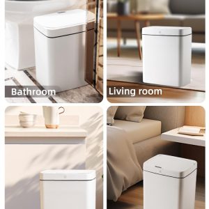 HOME USE κάδος απορριμμάτων HUH-0252 με φωτοκύτταρο, 11.5lt, λευκός 4 HUH 0252 3