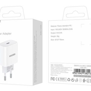 KAKUSIGA φορτιστής τοίχου KSC-1230, USB-C, 2.4A, λευκός 4 λευκός