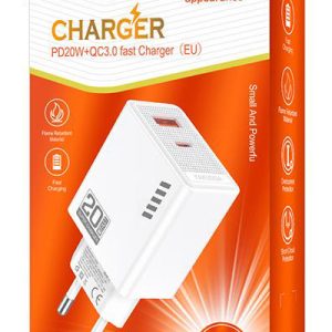 KAKUSIGA φορτιστής τοίχου KSC-1239, USB & USB-C, 20W, λευκός 3 20W