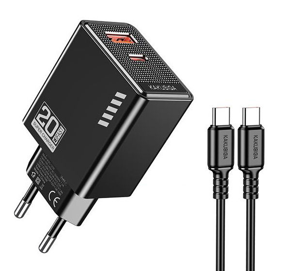 KAKUSIGA φορτιστής τοίχου KSC-1240 με καλώδιο USB-C KAKUSIGA φορτιστής τοίχου KSC-1240 με καλώδιο USB-C