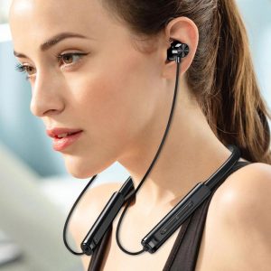 KAKUSIGA earphones KSC-1878 με μαγνήτη, Bluetooth, 10mm, 200mAh, μαύρα 2 Bluetooth