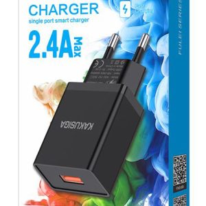 KAKUSIGA φορτιστής τοίχου KSC-930, USB, 2.4A, μαύρος 4 μαύρος