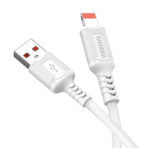 KAKUSIGA καλώδιο Lightning σε USB KSC-984, σιλικόνης, 3Α, 480Mbps, 1m, λευκό 3 3Α