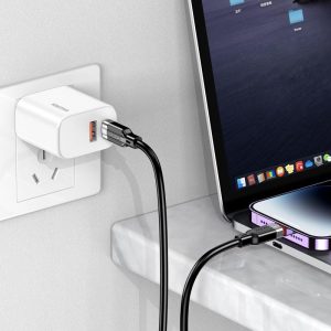 KAKUSIGA καλώδιο Lightning σε USB-C KSC-995, σιλικόνης, 30W, 480Mbps, 1m, λευκό 3 30W