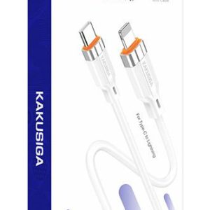 KAKUSIGA καλώδιο Lightning σε USB-C KSC-995, σιλικόνης, 30W, 480Mbps, 1m, λευκό 4 480Mbps