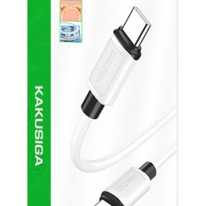 KAKUSIGA καλώδιο USB-C σε USB-C KSC-998, σιλικόνης, 100W, 480Mbps, 1m, λευκό 4 480Mbps