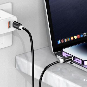 KAKUSIGA καλώδιο Lightning σε USB-C KSC-998, σιλικόνης, 30W, 480Mbps, 1m, λευκό 3 30W