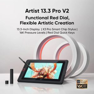 XP-PEN ταμπλέτα σχεδίασης με οθόνη & γραφίδα Artist 13.3 Pro V2, 10.95", μαύρο 2 10.95"