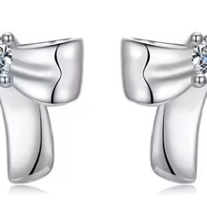 BAMOER σκουλαρίκια καρφωτά MSE085 με μοϊσσανίτη