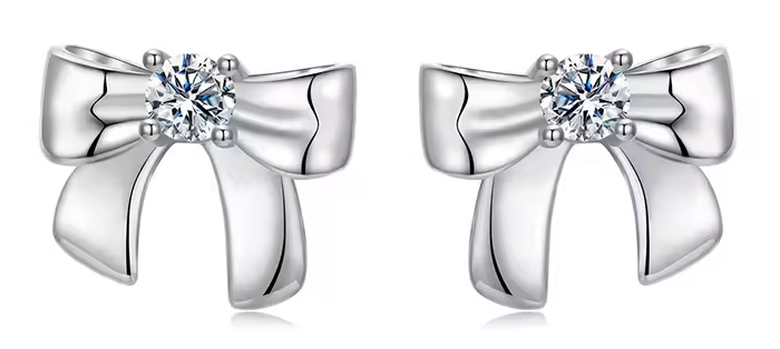 BAMOER σκουλαρίκια καρφωτά MSE085 με μοϊσσανίτη BAMOER σκουλαρίκια καρφωτά MSE085 με μοϊσσανίτη