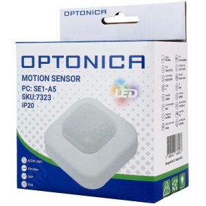OPTONICA αισθητήρας κίνησης 7323, έως 20m, 360°, IP20, λευκός 2 έως 20m