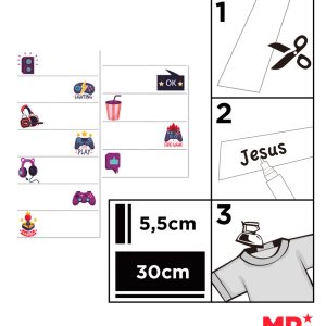 MP θερμοκολλητικές ετικέτες ρούχων gaming PA011-09, 19τμχ 2 19τμχ