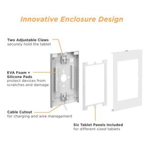 BRATECK επιτοίχια βάση tablet PAD34-01, αντικλεπτική, 9.7-11", μαύρη 3 9.7-11"