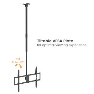 BRATECK βάση τηλεόρασης οροφής PLB-CE1568XL, 50-100", έως 80kg, heavy duty 3 έως 80kg