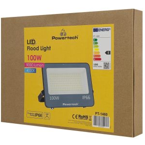 POWERTECH LED προβολέας PT-1460, 100W, 4000K, 9000lm, IP66 2 100W