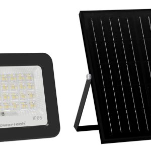POWERTECH LED ηλιακός προβολέας PT-1461 με τηλεχειριστήριο