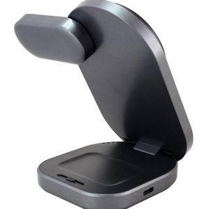 POWERTECH ασύρματος φορτιστής PT-1491, 3 σε 1, Qi2, 15W, μαύρος 4 15W