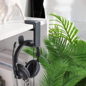 POWERTECH βάση ακουστικών γραφείου PT-1495, περιστρεφόμενη, μαύρη 2 περιστρεφόμενη