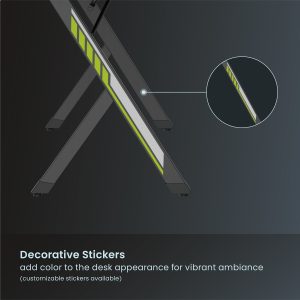 POWERTECH gaming γραφείο PT-1498 με RGB φωτισμό, 120x60x75cm, μαύρο 4 PT 1498 3